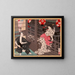 Dame Ejima and Actor Ikushima Shingor - Tsukioka Yoshitoshi — framed artwork on a wall