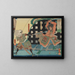 The Lord Mashiba Subjugates Korea - Tsukioka Yoshitoshi — framed artwork on a wall