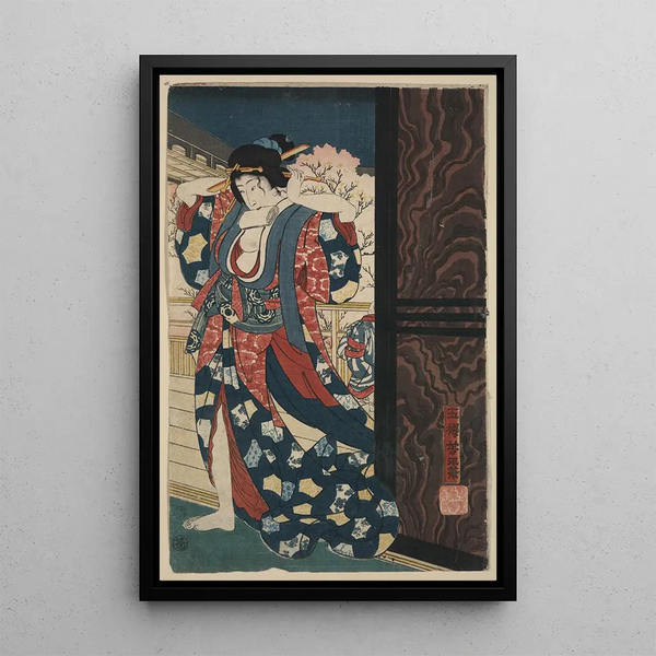 Mage o naosu yjo - Tsukioka Yoshitoshi — framed artwork on a wall