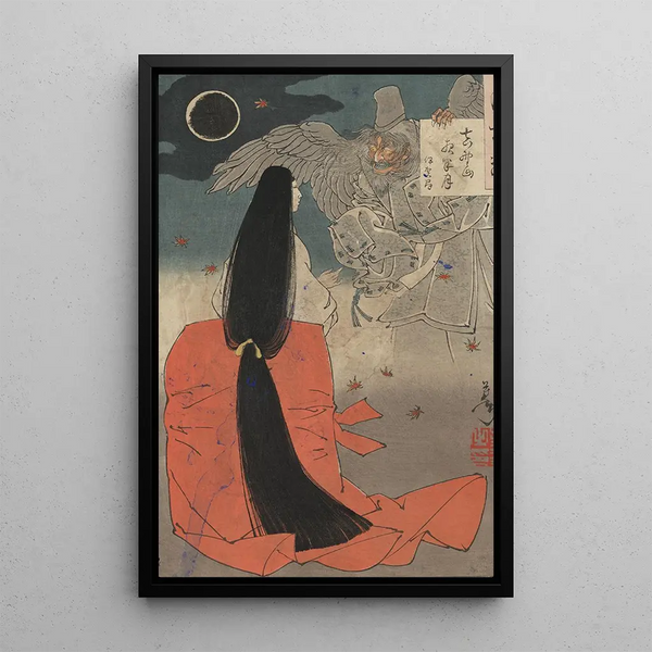 Manosan yowa no tsuki - Tsukioka Yoshitoshi — framed artwork on a wall