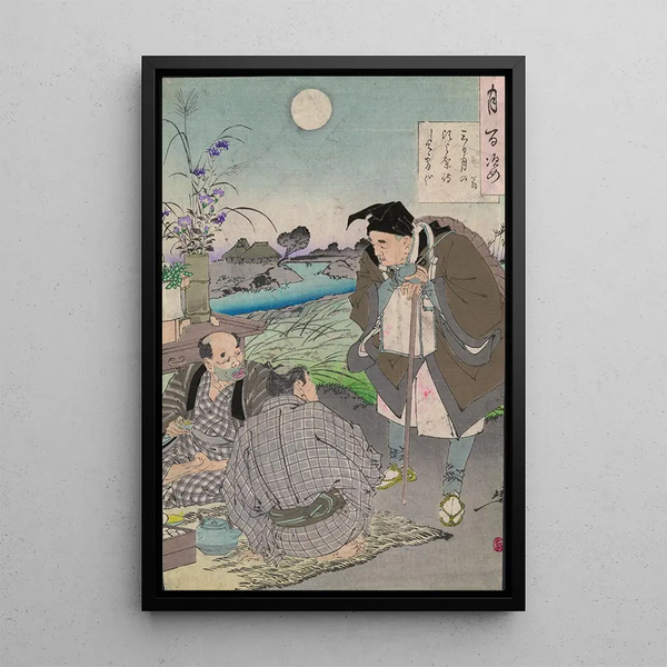 Matsuo Bashō - Tsukioka Yoshitoshi — framed artwork on a wall