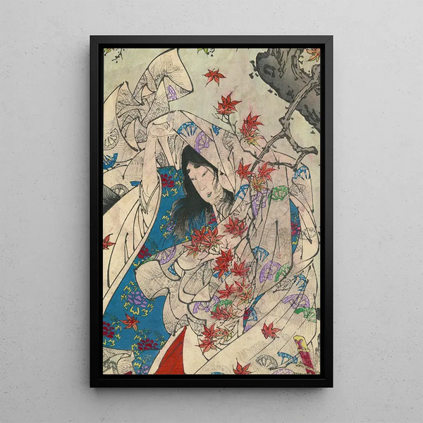 Momijigari - Tsukioka Yoshitoshi — framed artwork on a wall