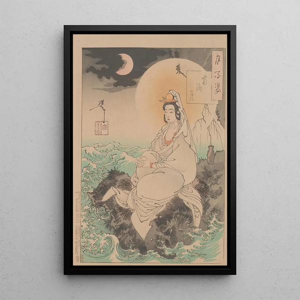 Moon of the South Sea Nankai no tsuki - Tsukioka Yoshitoshi — framed artwork on a wall