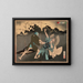 Murai Chan killing his younger brother at the intersection - Tsukioka Yoshitoshi — framed artwork on a wall
