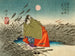 Narihira and Nij no Tsubone by the Fuji River - Tsukioka Yoshitoshi — artwork view