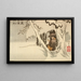 Nichiren en exil à Sado - Tsukioka Yoshitoshi — framed artwork on a wall