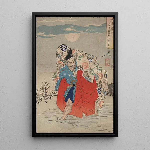Omori Hikoshichi - Tsukioka Yoshitoshi — framed artwork on a wall