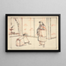 Draft for an illustration of the book Mirror of the Famous Japanese Generals - Tsukioka Yoshitoshi — framed artwork on a wall