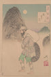 Reading by moonlight - Tsukioka Yoshitoshi — artwork view