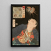 Shigeno Yozaemon and an Exploding Shell - Tsukioka Yoshitoshi — framed artwork on a wall