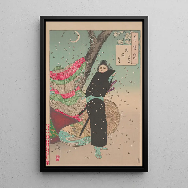 Moon of Shinobugaoka Shinobugaoka no tsuki - Tsukioka Yoshitoshi — framed artwork on a wall