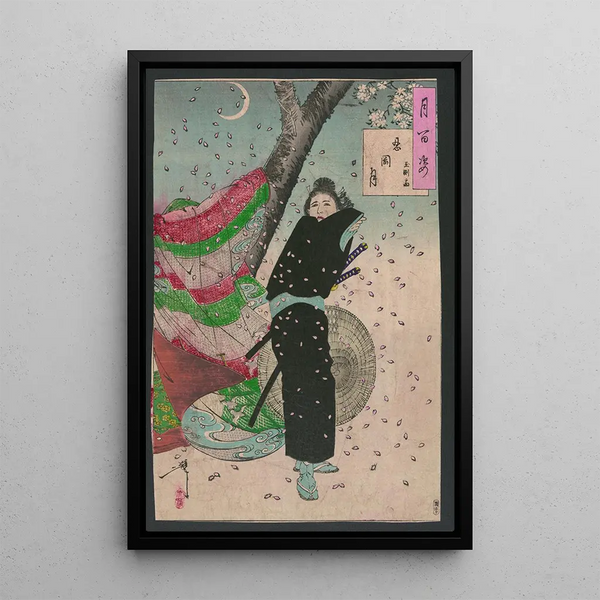 Shinobugaoka no tsuki - Tsukioka Yoshitoshi — framed artwork on a wall