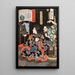 Shumitsu Kanja Yoshitaka reflecting in a rat in a mirror - Tsukioka Yoshitoshi — framed artwork on a wall