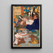 Shutendji surrounded by women - Tsukioka Yoshitoshi — framed artwork on a wall