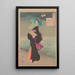 Night Walker in Moonlight - Tsukioka Yoshitoshi — framed artwork on a wall