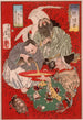 Tbsaku Miura Yoshiaki the tax collector and Urashima Tar drinking wine - Tsukioka Yoshitoshi — artwork view
