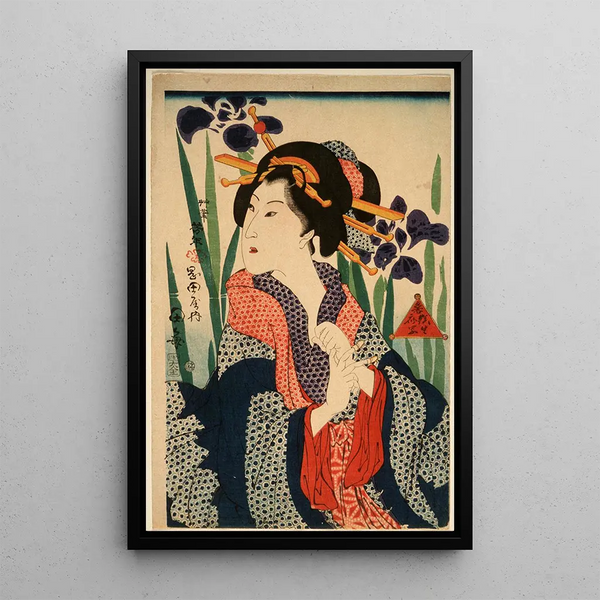 La courtisane - Tsukioka Yoshitoshi — framed artwork on a wall