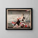 The Priest Daijin Kills Umegae - Tsukioka Yoshitoshi — framed artwork on a wall