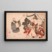 L'Histoire de la courtisane Jigokuday et du prêtre Ikkyū - Tsukioka Yoshitoshi — framed artwork on a wall