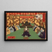 Tokugawa Iemitsu receiving lords in audience - Tsukioka Yoshitoshi — framed artwork on a wall