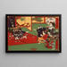 Tokugawa Ietsuga playing archery - Tsukioka Yoshitoshi — framed artwork on a wall