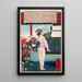 Torii Suneemon Katsutaka standing near a ditch - Tsukioka Yoshitoshi — framed artwork on a wall
