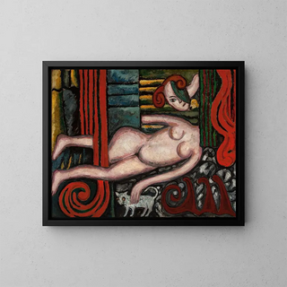 Nature morte avec une figure de saint XVIII - Tytus Czyżewski — framed artwork on a wall
