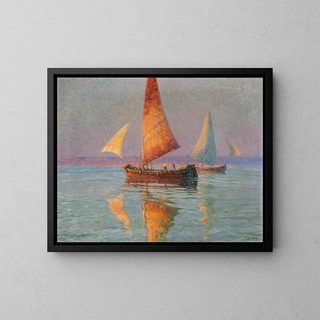 Calm Painting - Ugo Flumiani — framed artwork on a wall