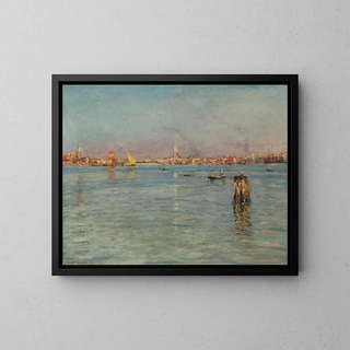 Morning in Venice - Ugo Flumiani — framed artwork on a wall