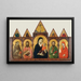 the Virgin and Child with saints - Ugolino di Nerio — framed artwork on a wall