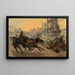Race of chariots at the Circus Maximus during ancient Rome - Ulpiano Checa y Sanz — framed artwork on a wall