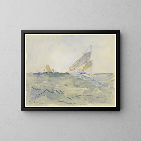 Rough Sea - Ulrich Hübner — framed artwork on a wall