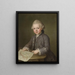 Boy with a map of Scandinavia - Ulrika Pasch — framed artwork on a wall