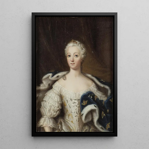 Louise Ulrique de Prusse 1720-1782 Queen of Sweden, Prussian Princess, Queen Consort of Adolphe Frédéric of Sweden - Ulrika Pasch — framed artwork on a wall
