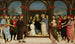 Saint Ambroise painting depicting Saint Augustine - Master Ombrien — artwork view