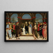 Saint Ambroise painting depicting Saint Augustine - Master Ombrien — framed artwork on a wall