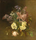 a bouquet of flowers with lilacs and roses - Josefine Swoboda — artwork view