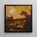 A marsh harrier attacks two ducks - Dirck Wijntrack — framed artwork on a wall