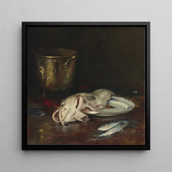 An English cod - William Merritt Chase — framed artwork on a wall