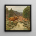 A deer in the clearing - Christoffer Drathmann — framed artwork on a wall