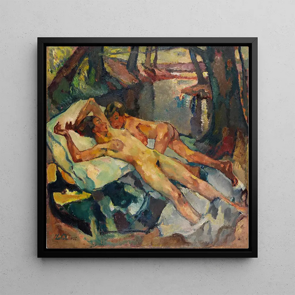 A Summer Day - Leo Putz — framed artwork on a wall