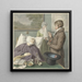 a doctor visiting an elderly sick woman in bed - Wybrand Hendriks — framed artwork on a wall