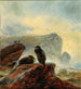 a landscape with cormorants on a rock - Friedrich Preller the Elder — artwork view