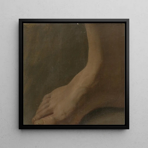 A right foot - Simon Andreas Krausz — framed artwork on a wall