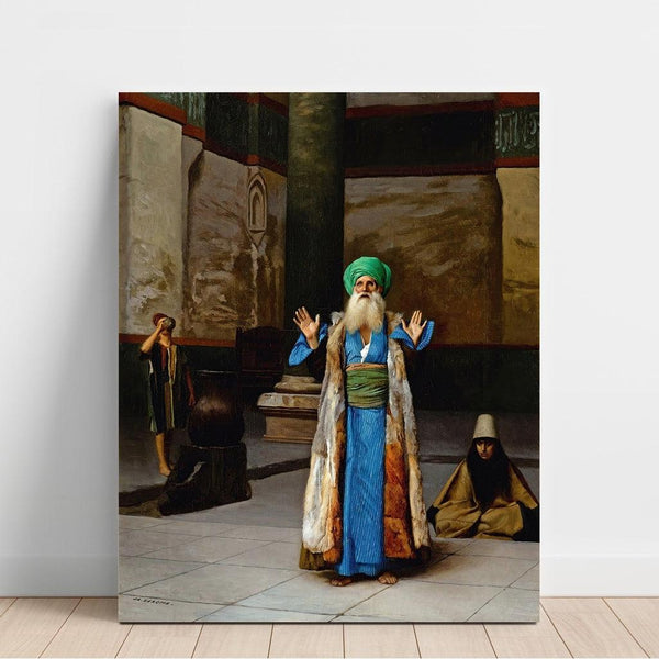Reproduction of the painting of a Sultan at prayer - Jean-Léon Gérôme