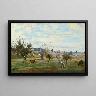A Village in the Vicinity of Mantes by Jean-Baptiste Camille Corot