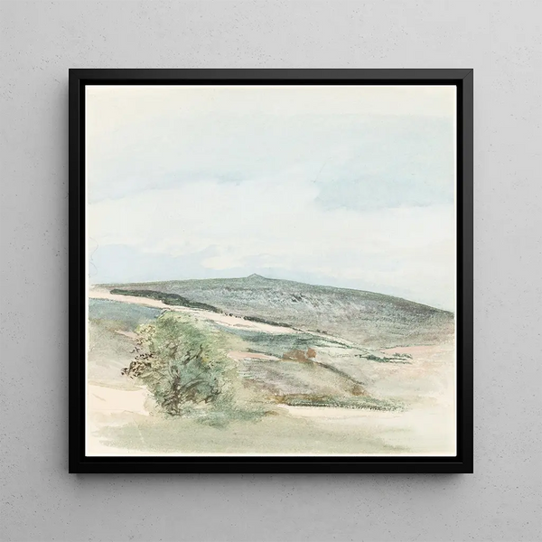 A Heather in Sussex - William Collins — framed artwork on a wall