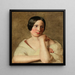 a Girl with Arms Resting - Ferdinand Georg Waldmüller — framed artwork on a wall
