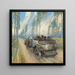 a Hispano-Suiza in a cypress alley - Frederick Gordon Crosby — framed artwork on a wall