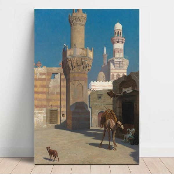 Reproduction of the painting A Hot Day in Cairo (In Front of the Mosque) - Jean-Léon Gérôme